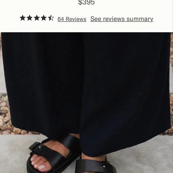 Jenni Kayne Double Strap Black Sandals - Picture 9 of 16